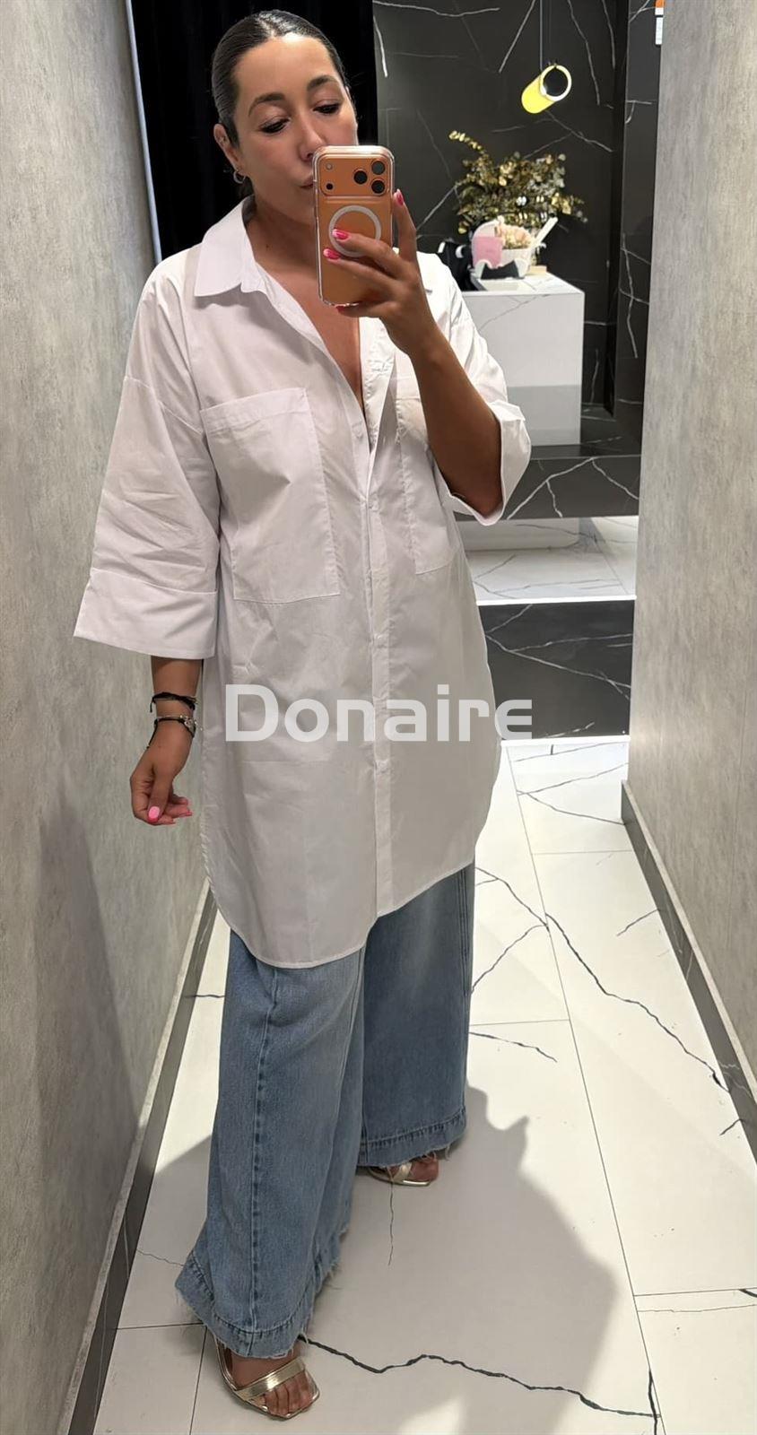 Maxi camisa o vestido camisero blanco WNT - Imagen 2