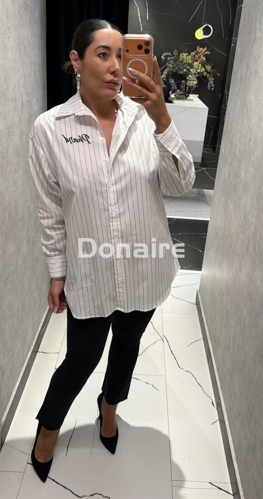 Maxi camisa rayas mensaje Phard - Imagen 2