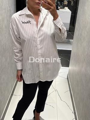 Maxi camisa rayas mensaje Phard - Imagen 2