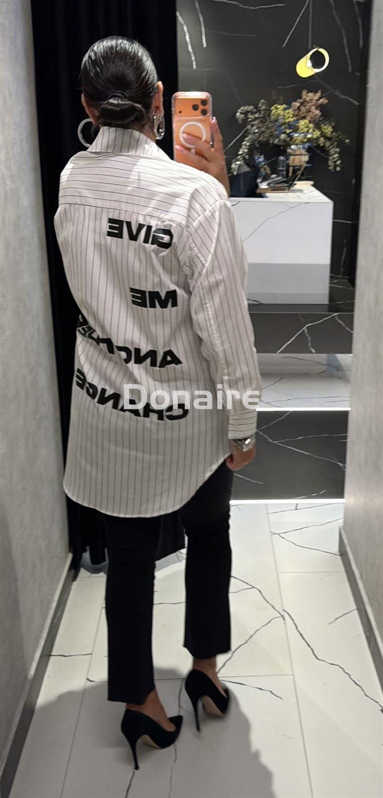 Maxi camisa rayas mensaje Phard - Imagen 4