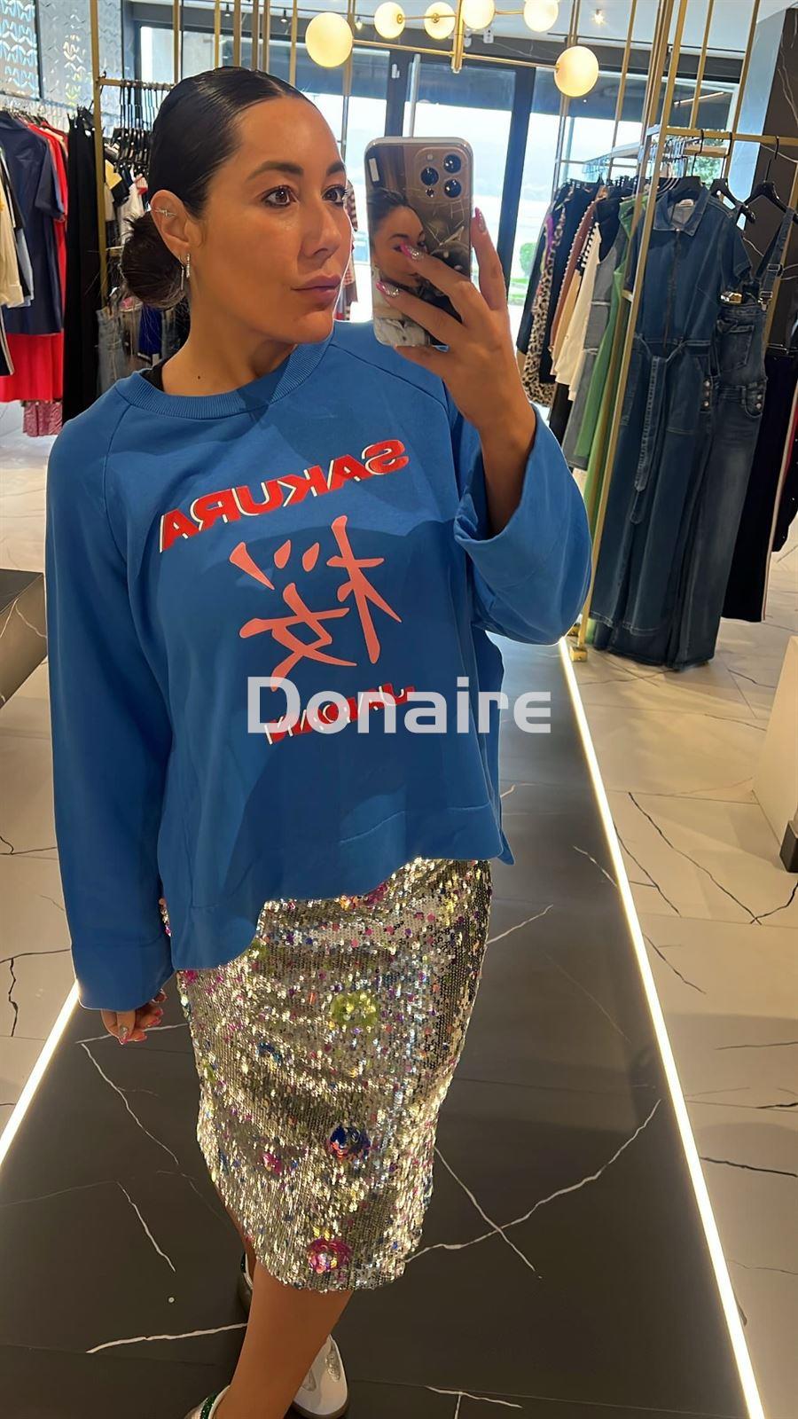 Maxi sudadera azul Dixie - Imagen 1