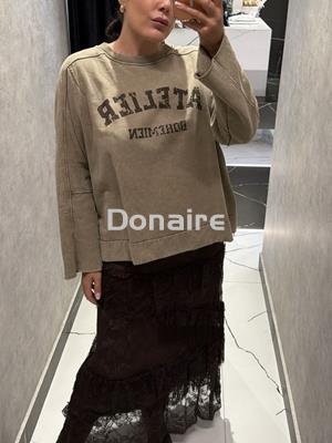 Maxi sudadera kaki Dixie - Imagen 1