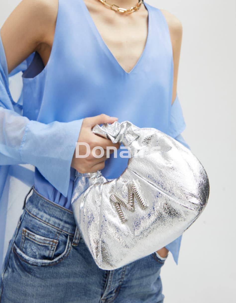 Mini bolso metalizado plata - Imagen 1