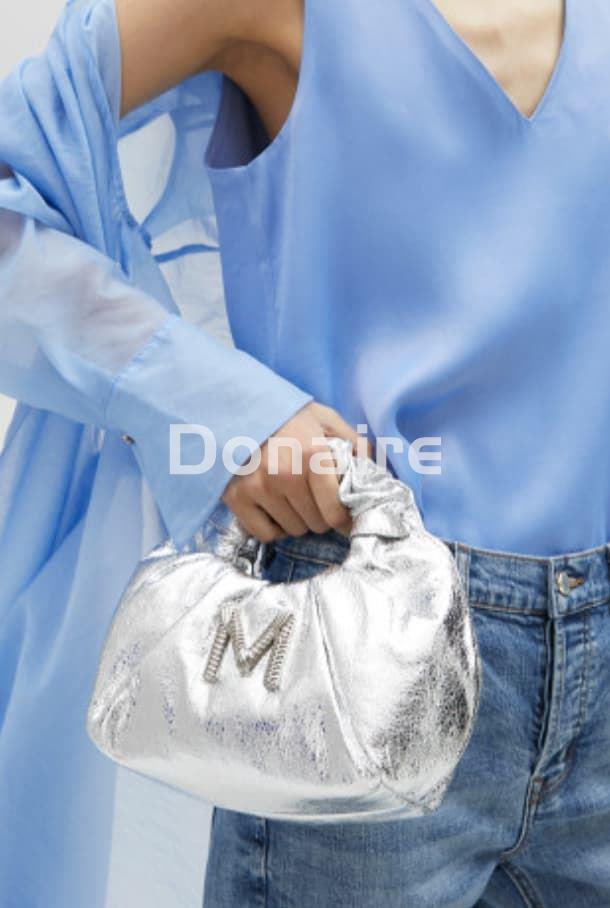 Mini bolso metalizado plata - Imagen 6