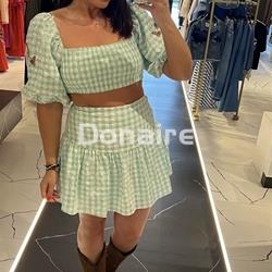 Mini falda vichy Lez a Lez - Imagen 1