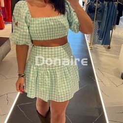 Mini falda vichy Lez a Lez - Imagen 2