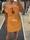 Mini vestido lino naranja cut out Open - Imagen 2