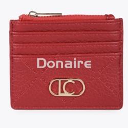 Monedero tarjetero rojo monograma rombos Lola Casademunt - Imagen 1