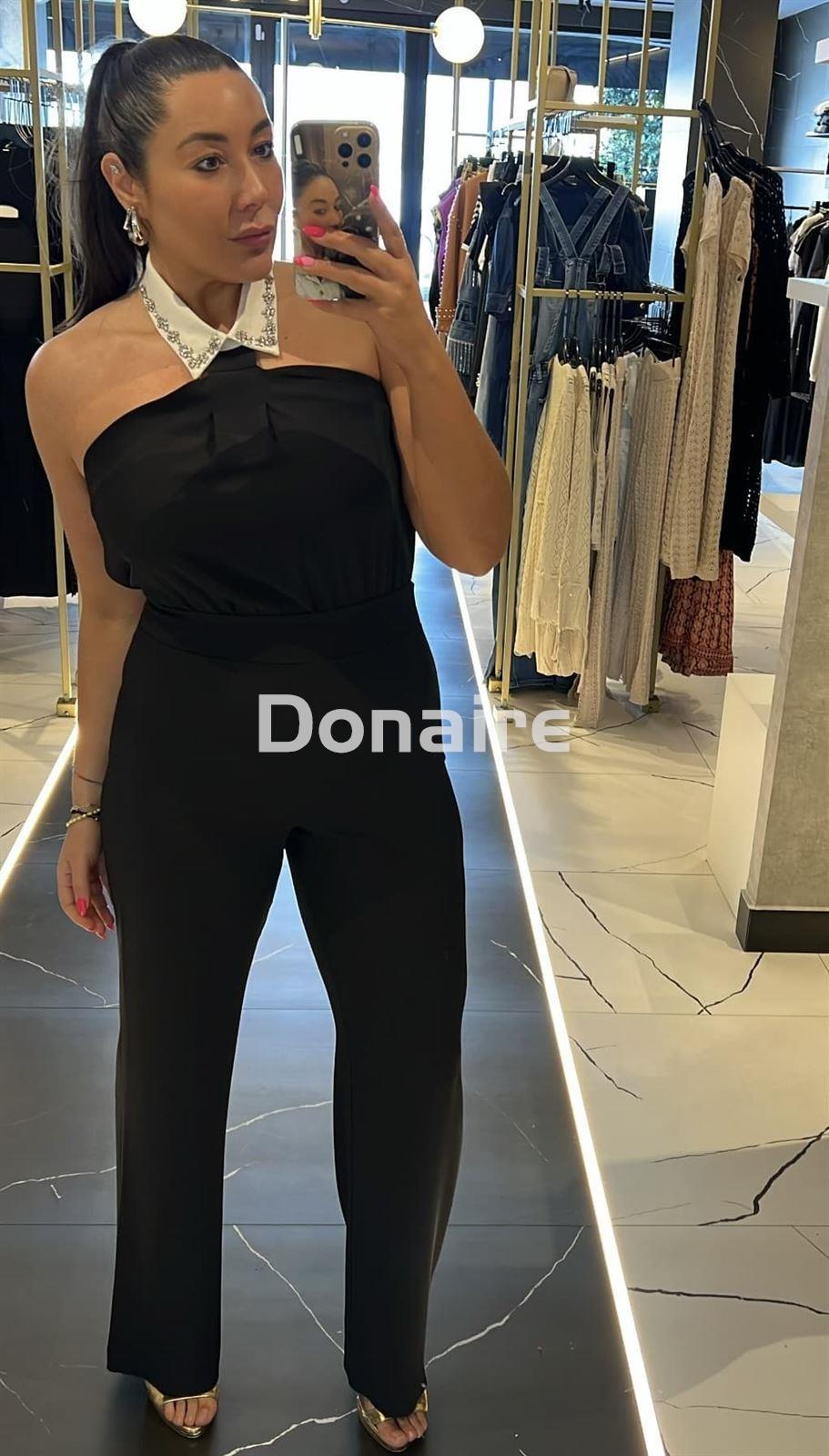 Mono negro cuello camisa Phard - Imagen 1
