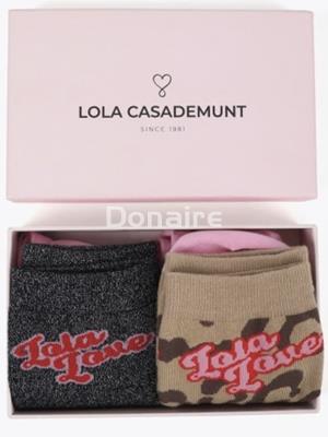 Pack de calcetines lurex y animal print Lola Casademunt - Imagen 1