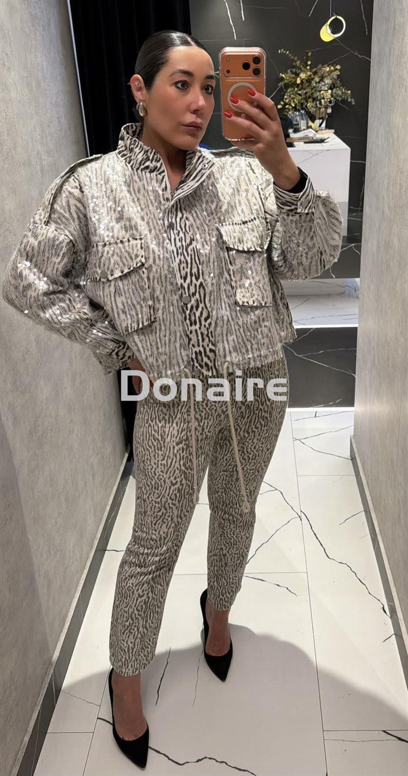 Pantalón animal print BSB - Imagen 1