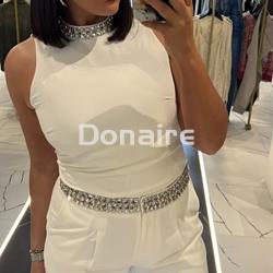 Pantalón blanco corto joya Trash and Luxury - Imagen 2