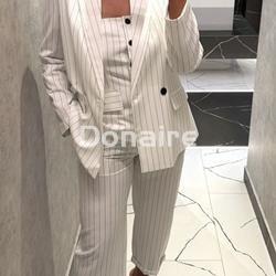 Pantalón blanco raya diplomática Phad - Imagen 1