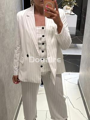 Pantalón blanco raya diplomática Phad - Imagen 2
