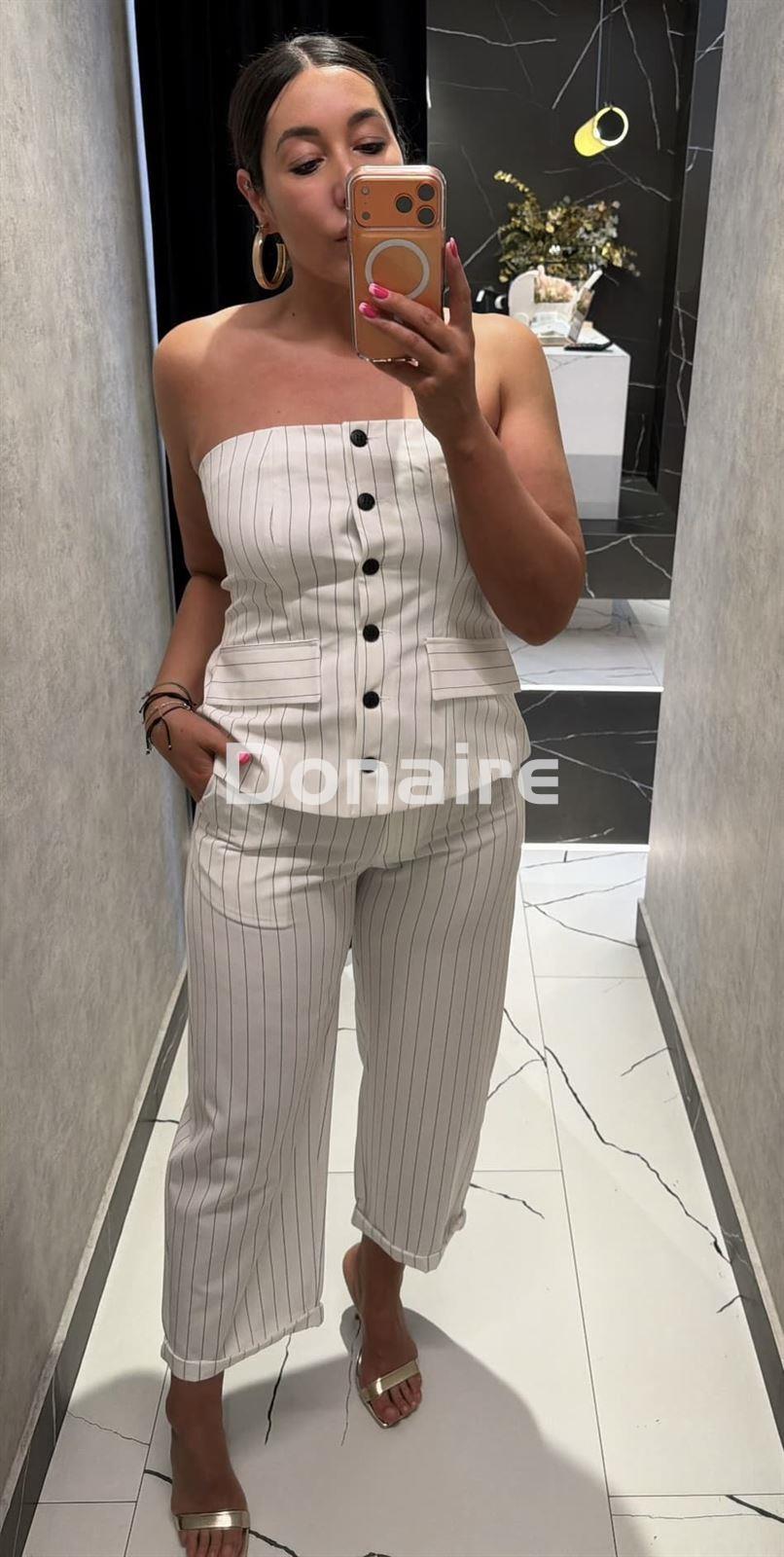 Pantalón blanco raya diplomática Phard - Imagen 4