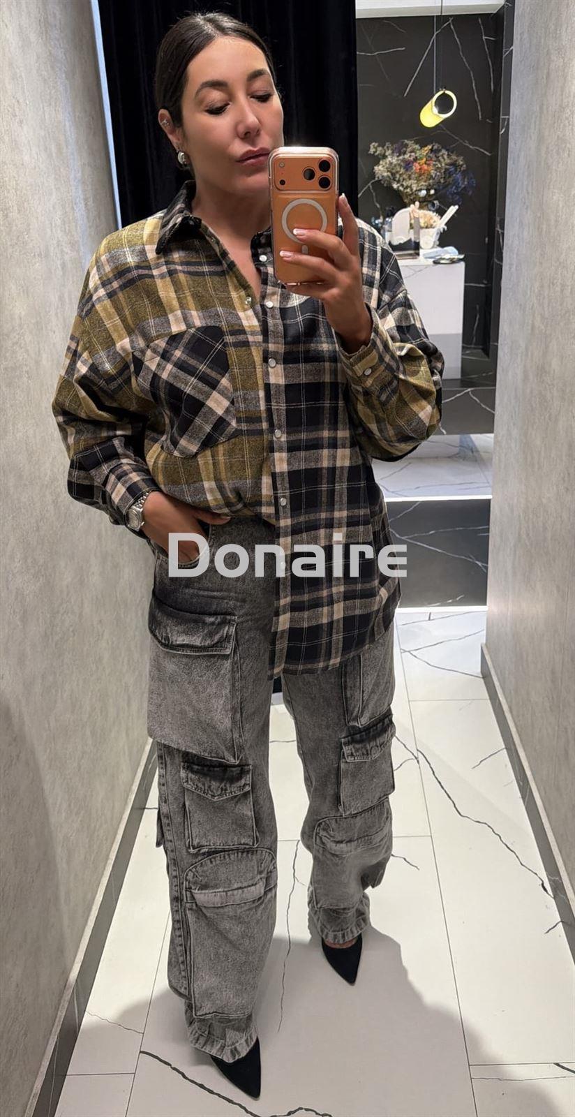 Pantalón cargo gris lavado desgastado Dixie - Imagen 1
