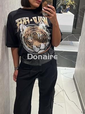 Pantalón cargo Open doble cinturilla y tejido combinado - Imagen 1