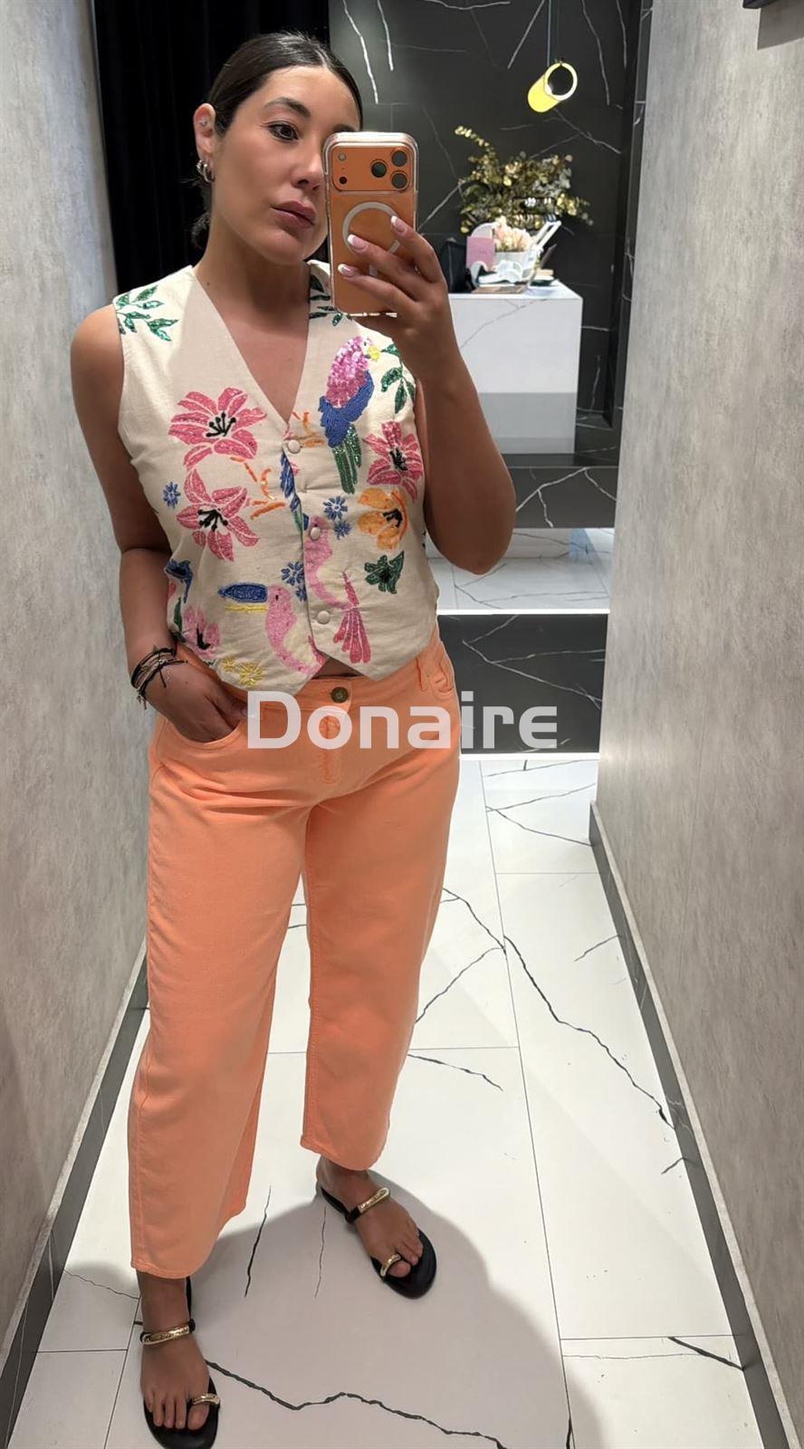 Pantalón carrot naranja flúor Lola Casademunt - Imagen 1