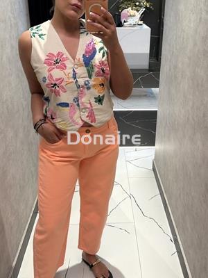 Pantalón carrot naranja flúor Lola Casademunt - Imagen 1