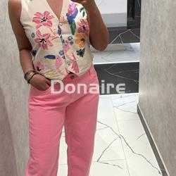 Pantalón carrot rosa flúor Lola Casademunt - Imagen 1