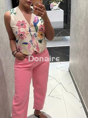 Pantalón carrot rosa flúor Lola Casademunt - Imagen 1