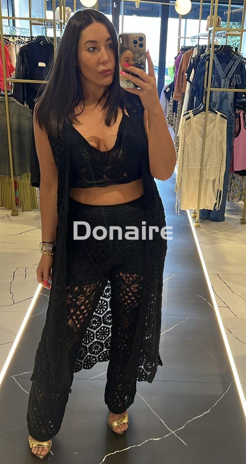 Pantalón crochet negro Koralline - Imagen 1