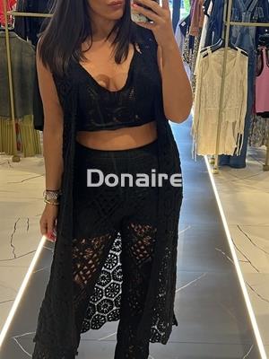 Pantalón crochet negro Koralline - Imagen 1