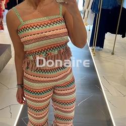 Pantalón de punto estilo zigzag acampanado NKN - Imagen 2