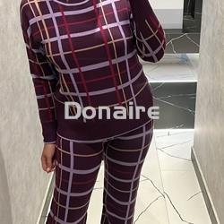 Pantalón de punto morado de cuadros WNT - Imagen 1