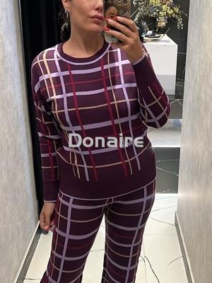 Pantalón de punto morado de cuadros WNT - Imagen 2