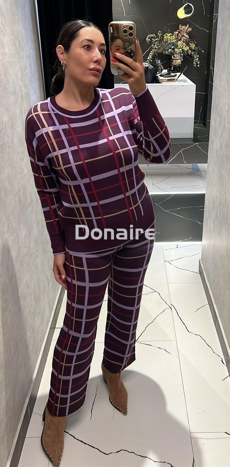Pantalón de punto morado de cuadros WNT - Imagen 3