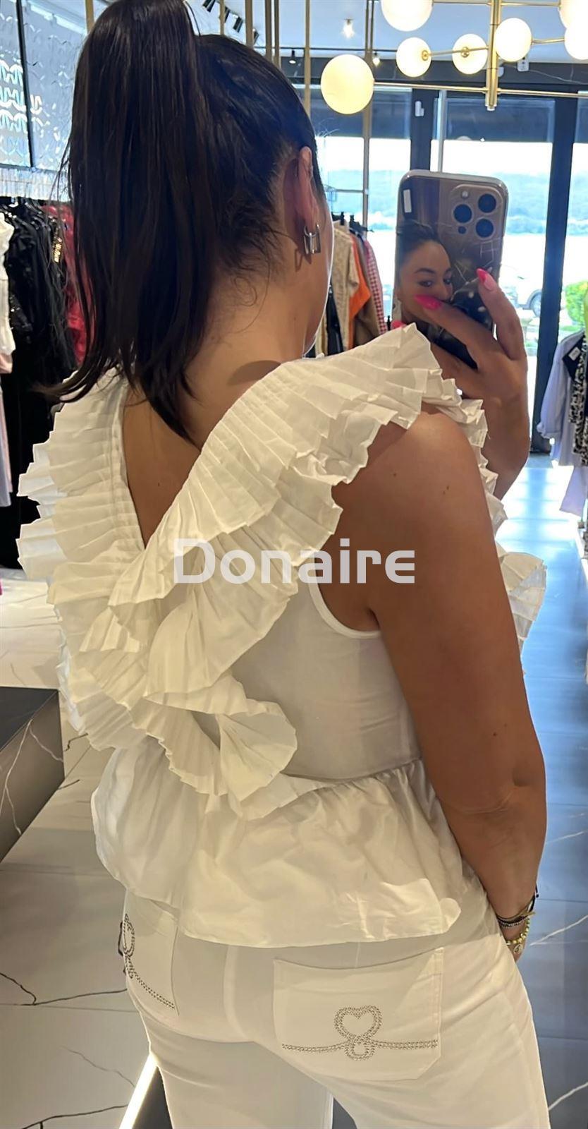 Pantalón denim blanco estilo culotte Lola Casademunt - Imagen 4