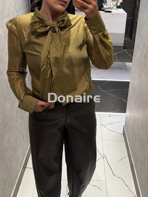 Pantalón efecto piel marrón Phard - Imagen 1