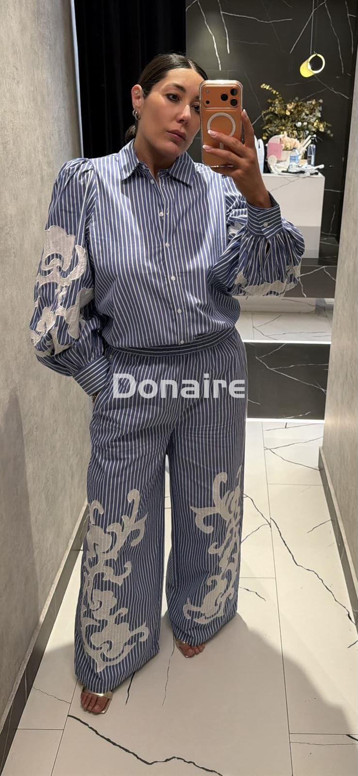 Pantalón estilo pijama rayas - Imagen 2