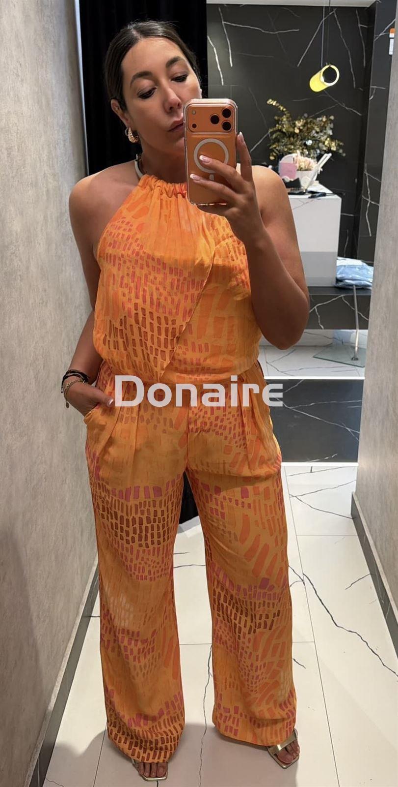 Pantalón gasa naranja Open - Imagen 1