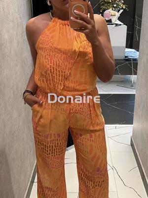 Pantalón gasa naranja Open - Imagen 1