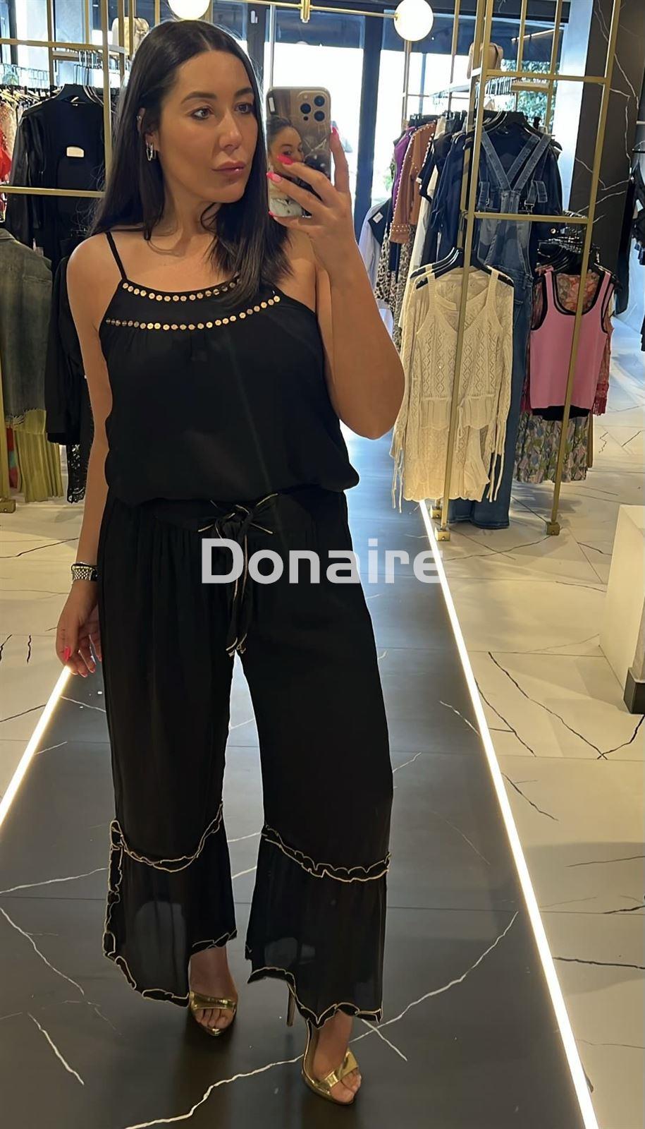 Pantalón gasa negro NKN - Imagen 1