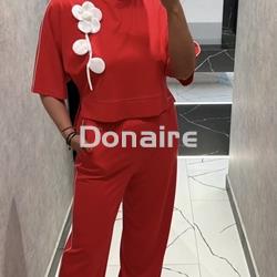 Pantalón jogger pata ancha rojo PHARD - Imagen 1