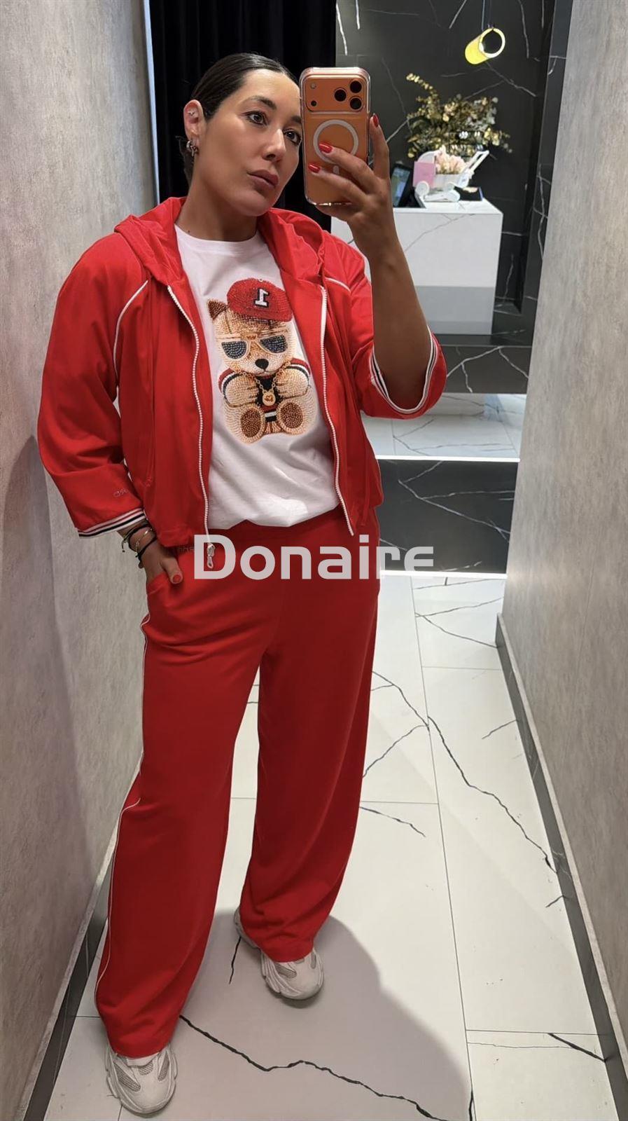 Pantalón jogger pata ancha rojo PHARD - Imagen 2