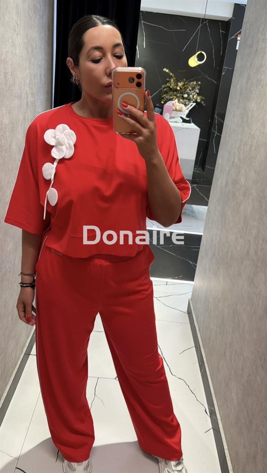 Pantalón jogger pata ancha rojo PHARD - Imagen 3