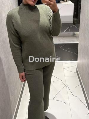 Pantalón kaki punto estilo culotte Phard - Imagen 1