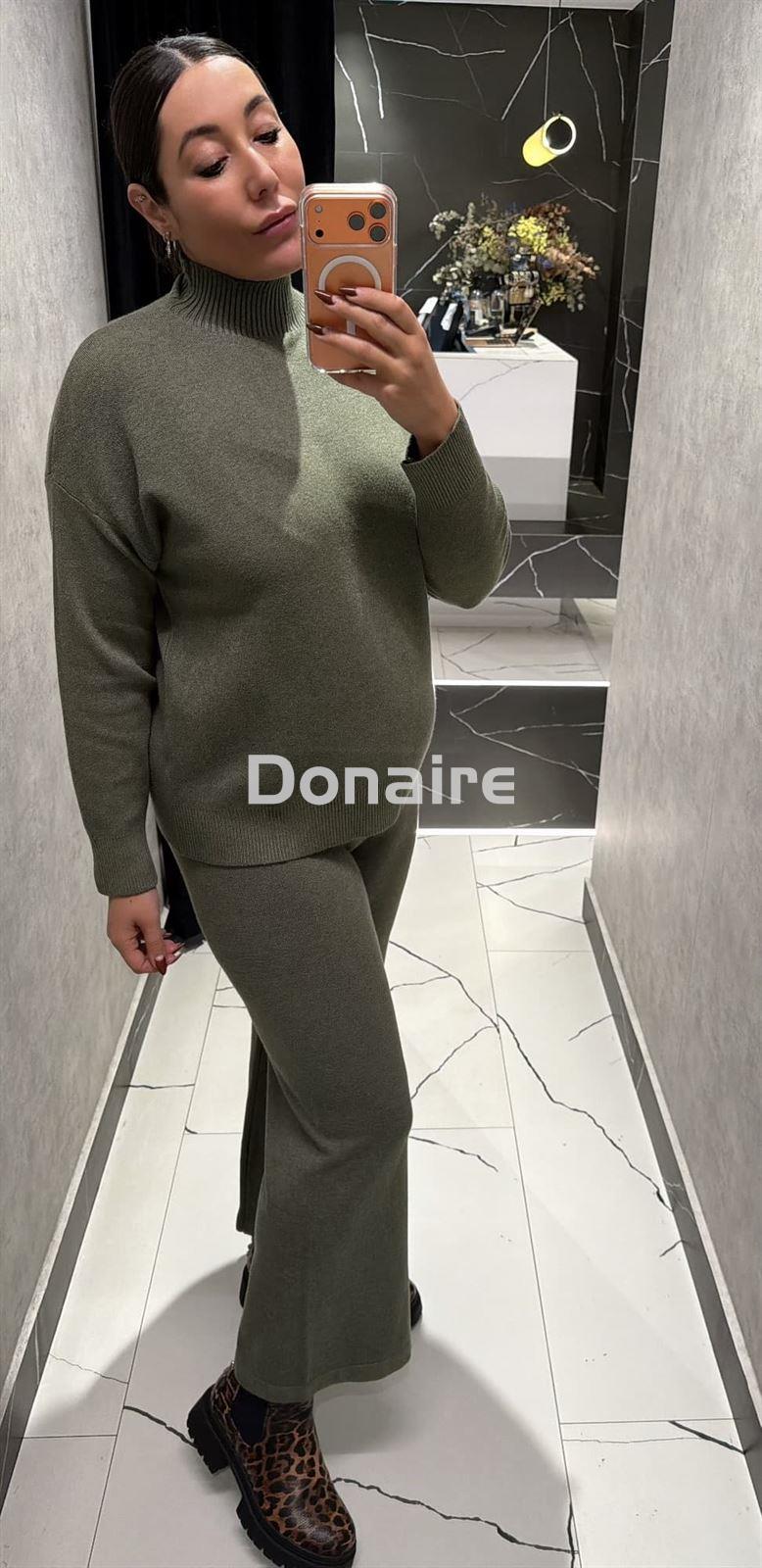 Pantalón kaki punto estilo culotte Phard - Imagen 2