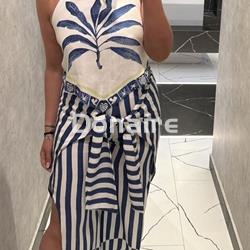 Pantalón lazada largo rayas Open - Imagen 2