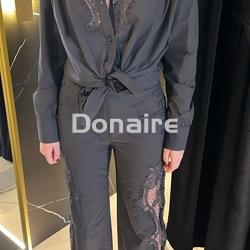 Pantalón negro guipour Dixie - Imagen 1