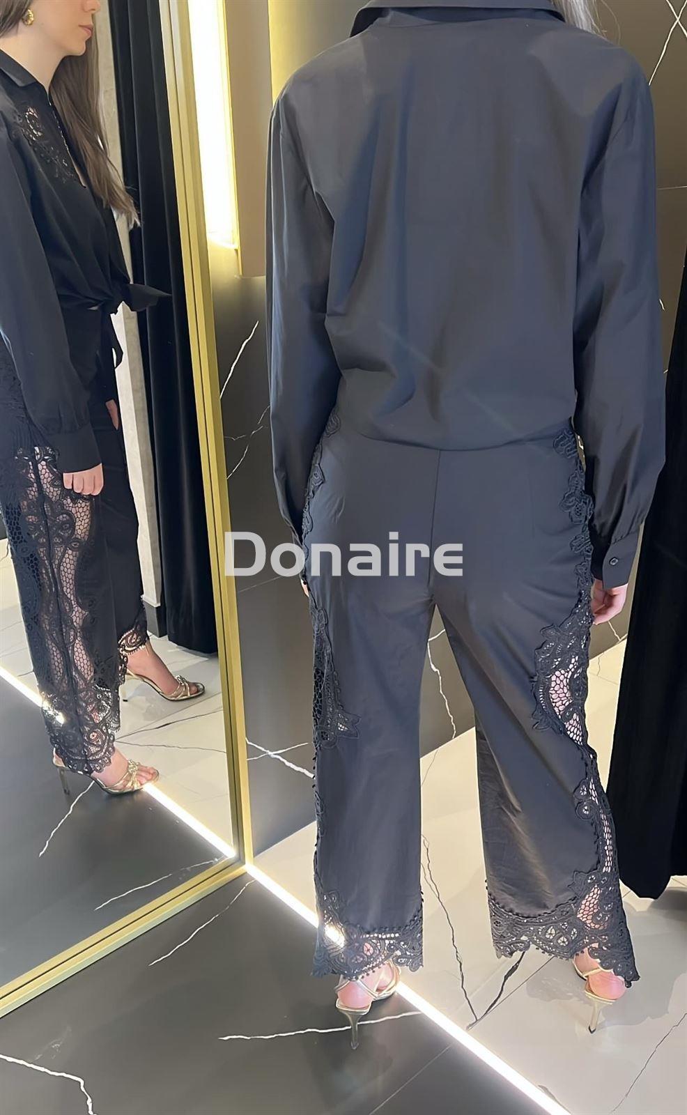 Pantalón negro guipour Dixie - Imagen 3