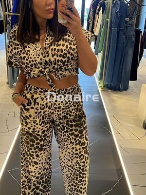 Pantalón palazzo animal print Dixie - Imagen 1