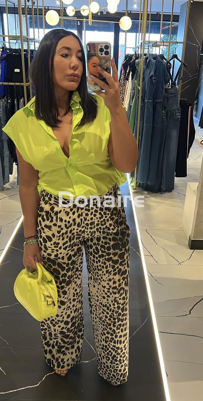 Pantalón palazzo animal print Dixie - Imagen 4