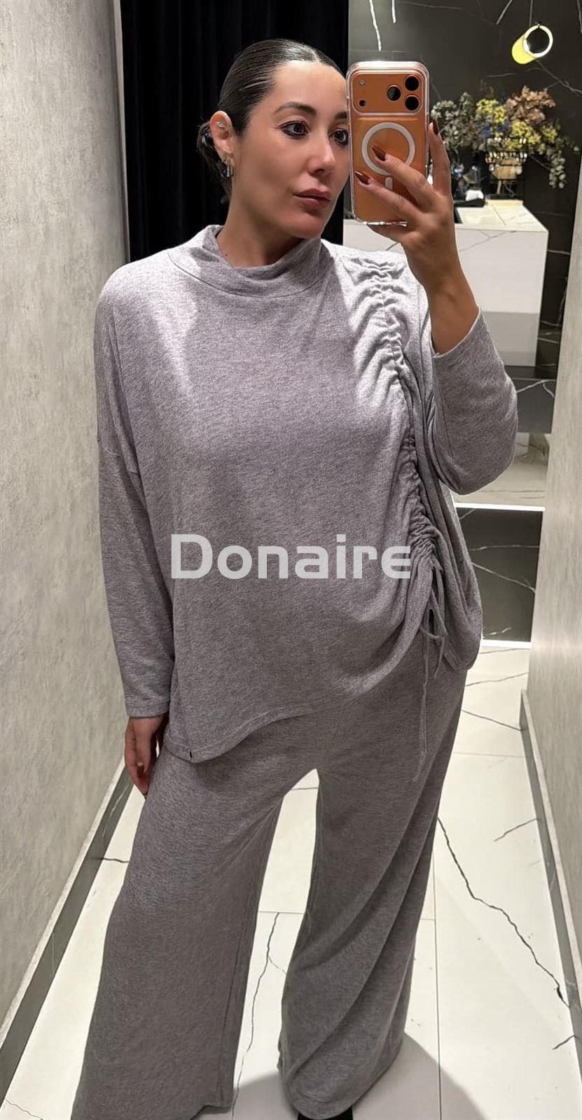 Pantalón punto gris fluído Lolita - Imagen 3