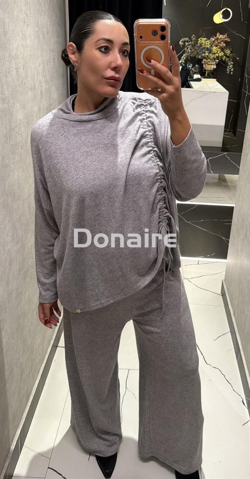 Pantalón punto gris fluído Lolita - Imagen 4