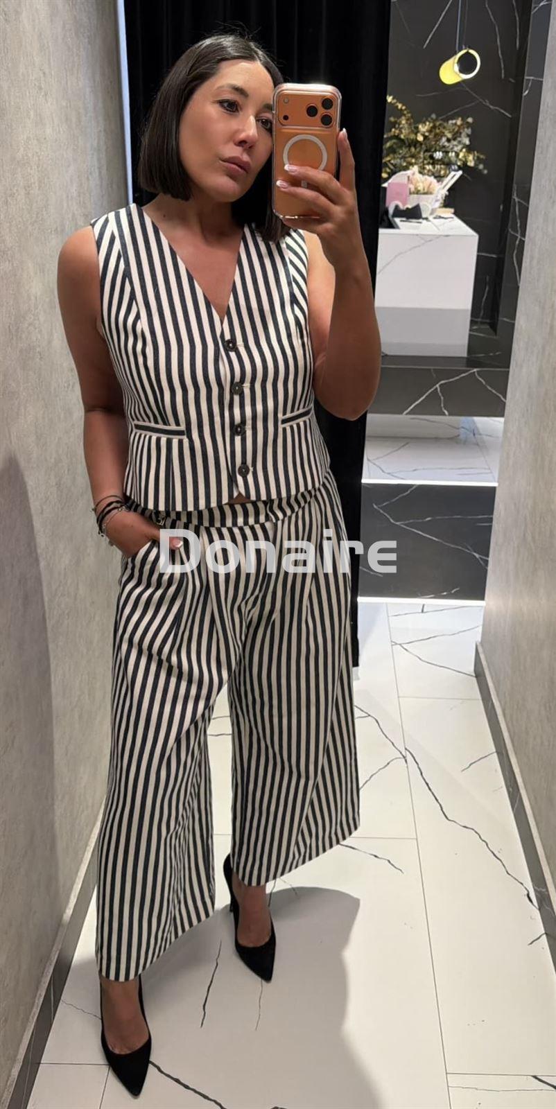 Pantalón rayas estilo culotte Lola Casademunt - Imagen 1